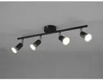 Deckenstrahler Paris 4-flammig Metall Schwarz, Breite 50cm