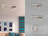 Reality Leuchten - Led Deckenleuchte Padella Silber Dimmbar Neutralwei&szlig;, Breite 63cm