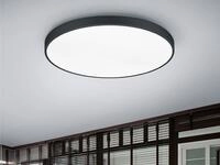 Led Deckenleuchte Waco In Schwarz Matt Extern Dimmbar Flach, &Oslash; 75cm