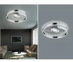 Led Deckenleuchte Parma Metall Chrom/wei&szlig; 3 Stufen Dimmer Ring, &Oslash; 50cm