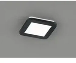 Dimmbare Led Deckenleuchte Camillus Flache Badezimmerlampe 17x17cm Schwarz Ip44
