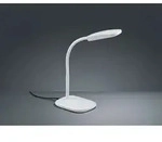 Defibrico - Led Schreibtischleuchte Boa In Wei&szlig; Mit Flex Gelenk & 4-fach Dimmer,