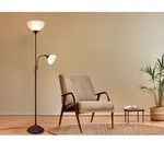 Trio Lighting - Deckenfluter Country Mit Leselampe Im Landhausstil, Rostfarbig, H&ouml;he