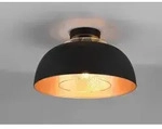 L&uacute;zete - Deckenleuchte Punch Metall Schwarz Gold Mit Drahtgeflecht, &Oslash; 35cm