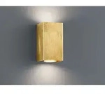 Rechteckige Wandleuchte Cleo In Gold Foliert, Up & Down Strahler, H&ouml;he 16,5cm