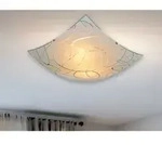 Trio - Lighting Deckenleuchte Spirelli Quadrat Glasdekor Kreise 40x40cm 604400201