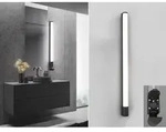 Trio - Led Bad Wandleuchte Piera Mit Steckdose Schwarz - Spiegelleuchte, Breite 119cm