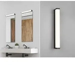 Led Badezimmer Wandleuchte Fabio In Schwarz - Spiegelleuchte, Breite 42,5cm