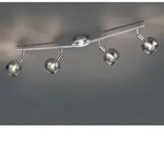 Reality - Deckenstrahler Brest 4-flammig Chrom Mit Rauchglas, Breite 85cm
