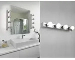 Retro Badezimmer Wandleuchte Theatro In Chrom 55cm - Spiegelleuchte