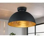 Led Deckenlampe Mit Metall Lampenschirm In Schwarz & Gold, &Oslash;31cm
