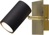 Wand- & Deckenstrahler Marley Metall Schwarz Gold, Breite 12cm