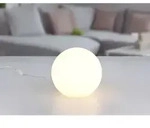 Trio - Kleine Kugel Tischlampe Pingpong Aus Opalglas Wei&szlig;, H&ouml;he 18cm
