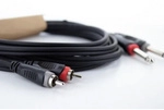Cordial 14840 Klinke / Cinch Audio Anschlusskabel [2x Klinkenstecker 6.3 Mm (mono) -