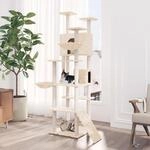 Kratzbaum Mit Sisal-kratzs&auml;ulen Creme 191 Cm Vidaxl