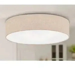 Led Deckenlampe Rund Gro&szlig; Mit Lampenschirm Leinen Beige, &Oslash; 60cm