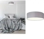Led Deckenleuchte Stoff Grau / Abdeckung Satiniert, &Oslash; 30cm