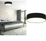 Smartwares - Led Deckenleuchte Stoff Schwarz / Abdeckung Satiniert, &Oslash; 40cm
