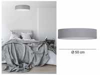 Zeitlose runde Deckenleuchte mit Stoffschirm in Grau ø 50cm - ceiling dream