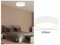 Zeitlose runde Deckenleuchte mit Stoffschirm in Weiß ø 50cm - ceiling dream