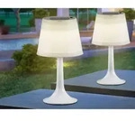 Konstsmide - 2er-set Solar High Power Led-tischlampe Assisi, Ip44, Wei&szlig;, H&ouml;he...