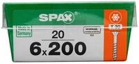Spax - Universalschraube, 6 X 200 Mm, 20 St&uuml;ck, Teilgewinde, Senkkopf, T-star Plus