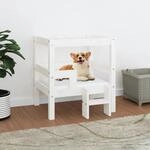 Hundebett Wei&szlig; 55,5x53,5x60 Cm Massivholz Kiefer Vidaxl
