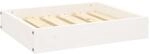 Vidaxl Dog Bed White 51.5x44x9 Cm Solid Wood Pine