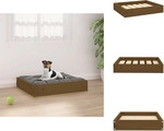 Hundebett Honigbraun 51,5x44x9 Cm Massivholz Kiefer Vidaxl