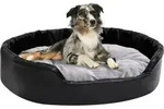 Hundebett Schwarz-grau 90x79x20 Cm Pl&uuml;sch Und Kunstleder Vidaxl