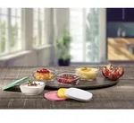 Pasabahce - 4x 310ml Glasschalen Mit Deckel Puddingschalen Dessertschalen