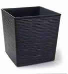 Pflanzgef&auml;&szlig; Nizza Groove, Anthrazit Rillenoptik, 25 X 25 X 26 Cm Kunststoffgef&auml;&szlig;