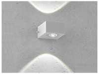 Fischer&honsel - led Außenwandleuchte helsinki Silber mit Up and Down Licht - 8cm
