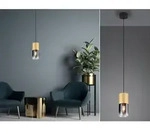 Trio - Pendelleuchte Robin 1-flammig Messing Matt Mit Rauchglas Schirm, &Oslash; 10cm