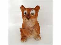 Figurendiscounter - Dekofigur Tiger gerade sitzend 15 x 8 x 8 cm Dekofigur