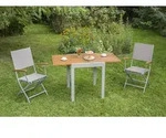 Naxos Set 3tlg 2 Sessel Balkontisch 65(130)x65cm
