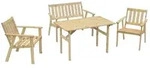 Sylt Set 5tlg 2 Sessel 1 Bank 1 Tisch