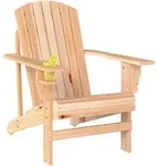 Adirondack-gartenstuhl Mit Getr&auml;nkehalter, Gartenliegestuhl, Balkonstuhl,