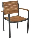 Santorin Stapelsessel 2er Set Aluminium/akazie