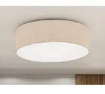 Led Deckenlampe Rund Mit Lampenschirm Leinen Beige, &Oslash; 40cm