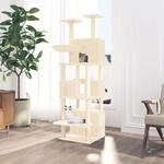 Kratzbaum Mit Sisal-kratzs&auml;ulen Creme 180 Cm Vidaxl