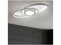 Led Design Decken Lampe Switch dimmer Wohn Ess Zimmer Beleuchtung Flur Lampe silber