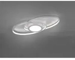 Reality Leuchten - Gro&szlig;e Led Deckenleuchte Galaxy Silber, Dimmbar &Uuml;ber Schalter,