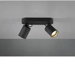 Deckenstrahler Pago 2-flammig Metallschirm Schwarz, Breite 24cm