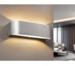 Up And Down Led Innen Wandleuchte Adriano In Silber, Breite 30cm