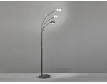 Gro&szlig;e Led Bogenlampe Dent Dimmbar Design Schwarz, H&ouml;he 185cm
