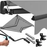 Kesser&reg; Gelenkarmmarkise, Manuell, Wasserabweisend - Grau, 300 X 250 Cm