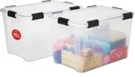 Iris Ohyama Luftdichte Kunststoff-aufbewahrungsboxen Mit Deckel, 70l, 2er-set,