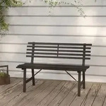 Gartenbank 110 Cm Stahl Schwarz - Vidaxl