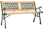 Gartenbank 122 Cm Gusseisen Und Massivholz Tanne Vidaxl